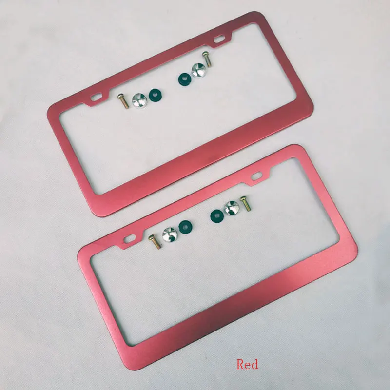 

fit for USA Canada Car License Plate Frame Metal Car License Plate Frame Number Plate Holder Auto Car Styling Accessories 2 Pcs