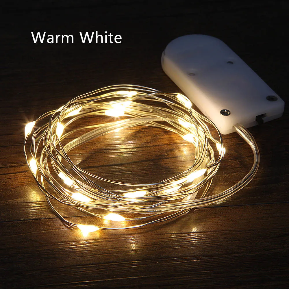

SICCSAEE Fairy Lights 1M 10LED Xmas Wedding Party Decoration Led Christmas Copper String Light CR2032 Battery Operated