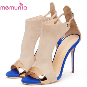 

MEMUNIA 2020 wholesale big size 35-45 women Gladiator sandals sexy stiletto high heels shoes peep toe summer party wedding shoes