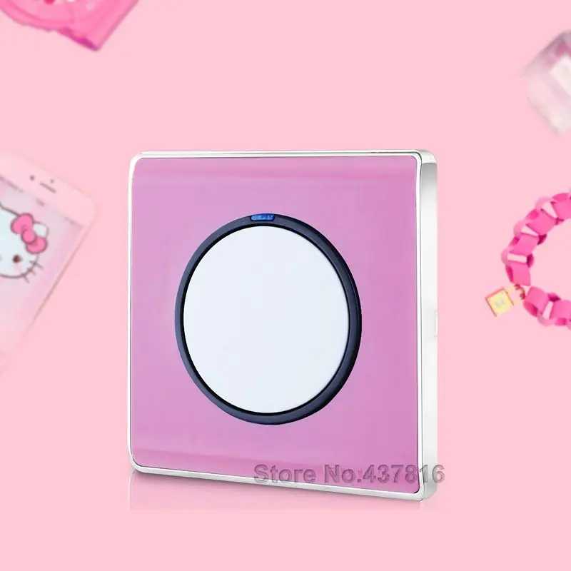 

High Quality Colorful Pink Click Switch,1Gang 1Way/ 2Way, LED Nightlight Push Button Switch Pressure Switch Light Wall Switch