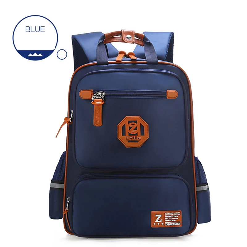 blue 2 MVK Детский рюкзак школьные сумки для учеников начальной школы Водонепроницаемый со светоотражающим полосатый Рюкзак Детские Подростковые Сумки для мальчиков и девочек - Цвет: blue 2