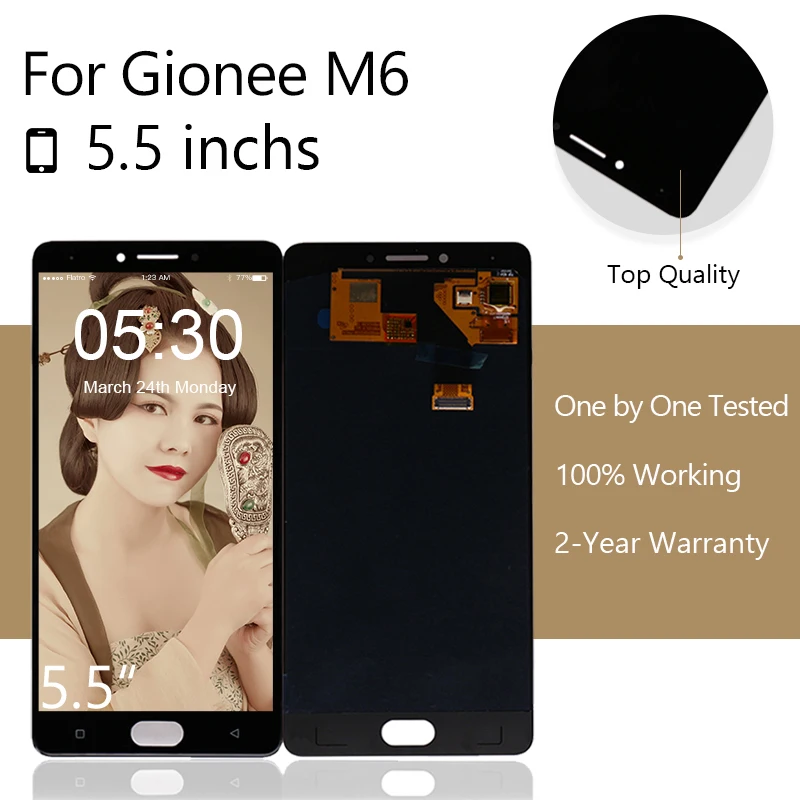 

for Gionee M6 LCD GN8003 Display + Touch Screen Digitizer Assembly Replacement for Gionee M6 Display 100% Tested Free Shipping