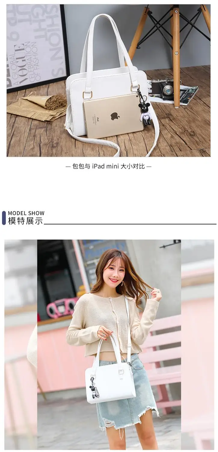 

Autumn and winter new shoulder bag handbag solid color simple wild lady bag large capacity female bag briefcase