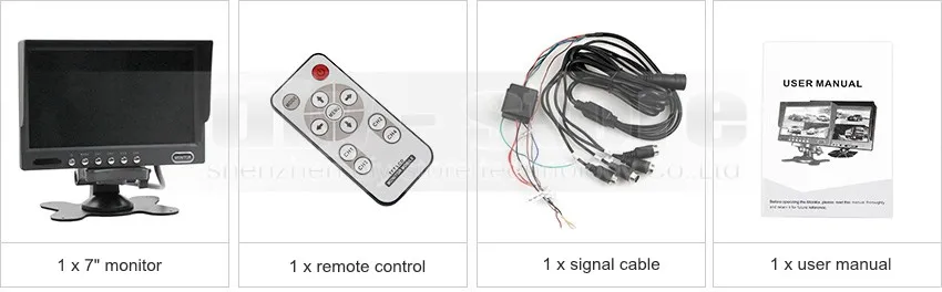 DIYSECUR 4PIN DC12V-24V 7 дюймов 4 Сплит Quad экран цветной дисплей заднего вида видео монитор безопасности для автомобиля Грузовик Автобус CCTV камера