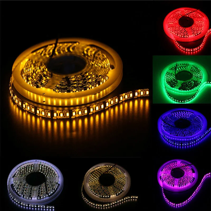 

White/Warm white/Blue/Green/Red/Yellow DC 12V/24V 3528 Led Strip Light 5m 600leds Flexible Lamp Led Ribbon Tape Home Decoration