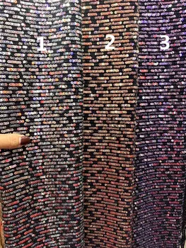 

Pretty design african net lace fabric with ZH191525 sequins embroidered tulle mesh lace fabric