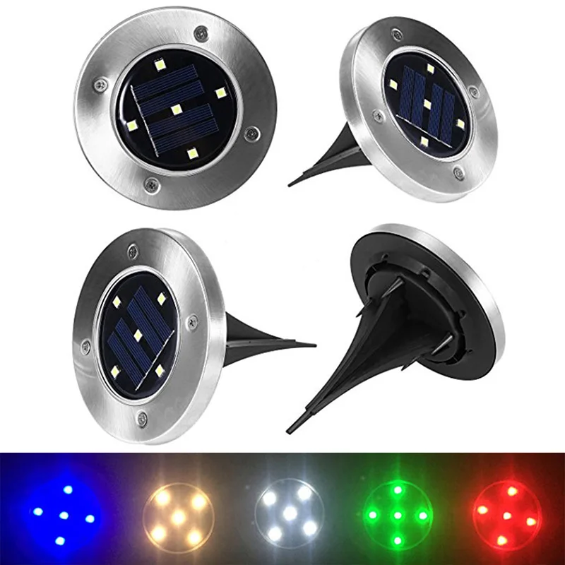 

5 LED Solar Light Waterproof Ground Dark Sensor Landscape Lamp for Lawn Pathway Yard Garden JDH99
