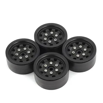 

4pcs 1/10 RC Crawler Car Vehicle RC Tires Part Accessories AX-617 1.9inch RC Metal Wheels Hub Rim Set for Axial SCX10 RC4WD D90