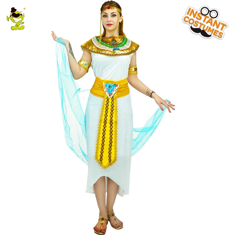 Adult Egyptian Queen Costume Deluxe Women Sexy Elegant Cosplay Outfits 