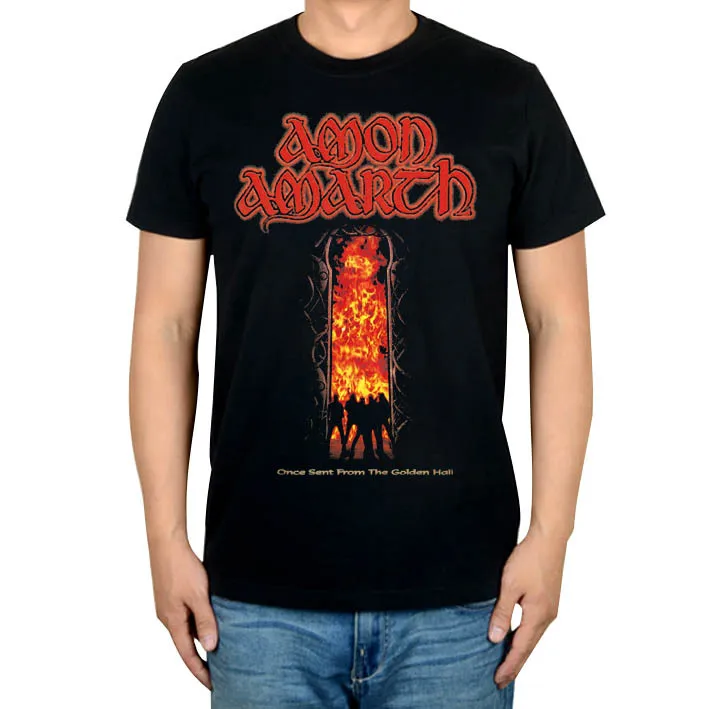 Летний стиль Швеция Amon Amarth рок группа мужская и женская рубашка панк death heavy metal