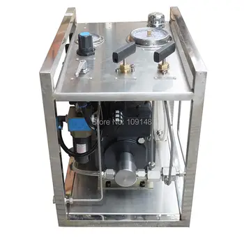 

Wellness Model:WS-JG64 300-500 Bar cheap pneumatic driven liquid pump unit with valves ,gauges and pipelines