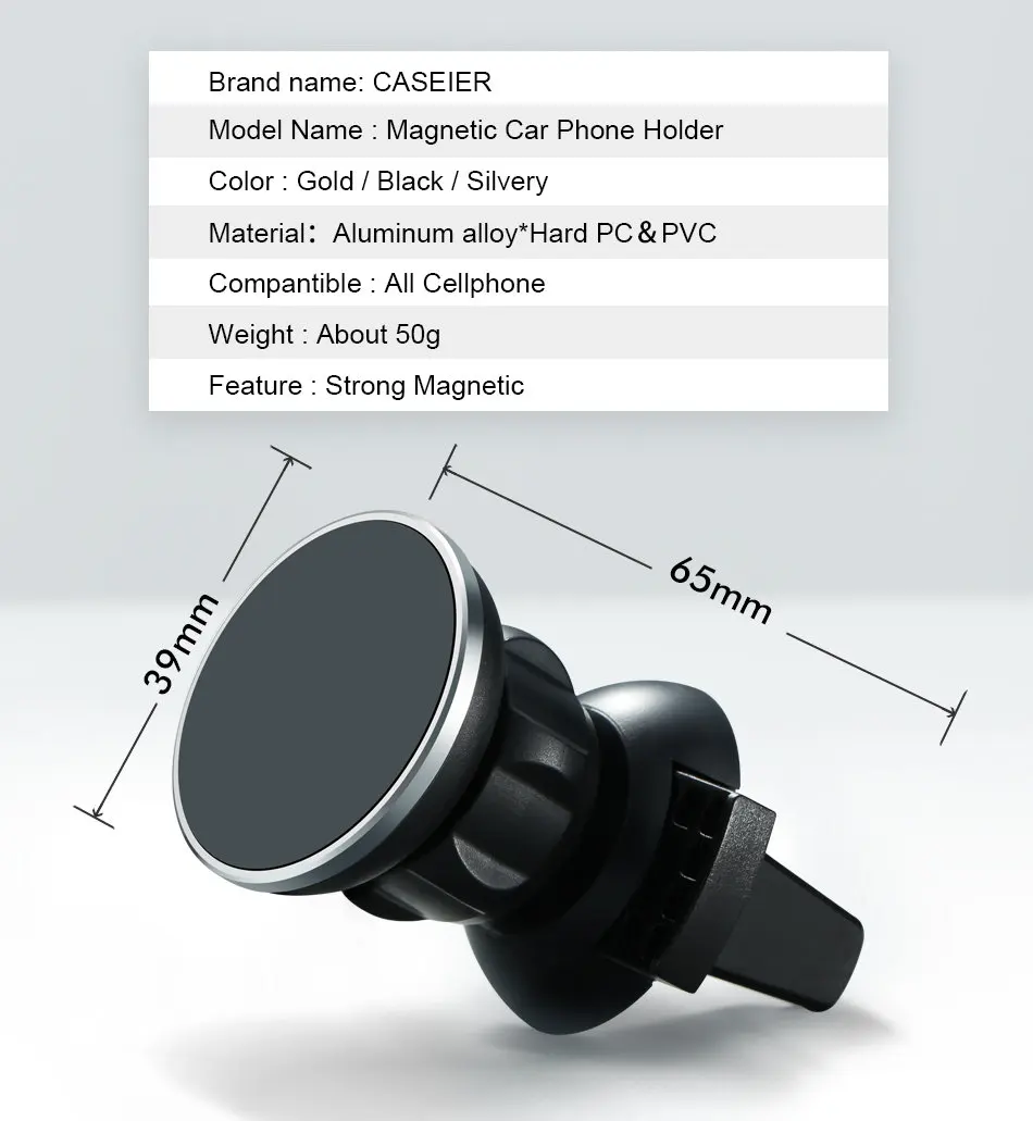 CASEIER магнитный автомобильный держатель телефона для iPhone Samsung 360 Air Mount магнитный держатель для телефона в автомобиле gps Стенд универсальные держатели подставка для телефона