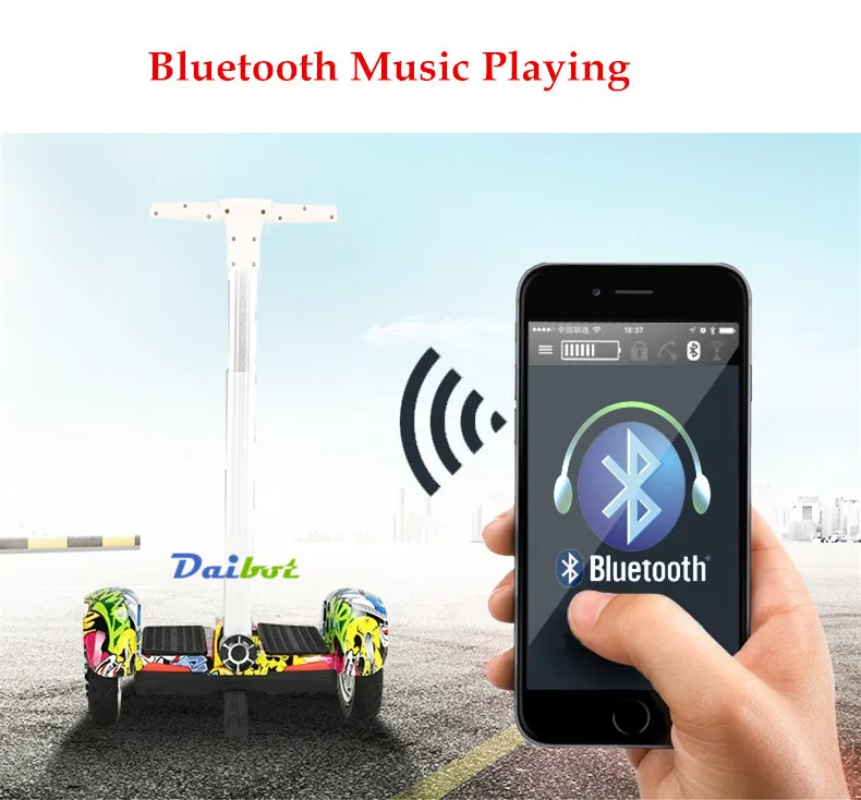 A8 Bluetooth Hoverboard Self Balancing Scooter Smart Balance Wheel with Remote Controller adjustable handbar for Kids Adults