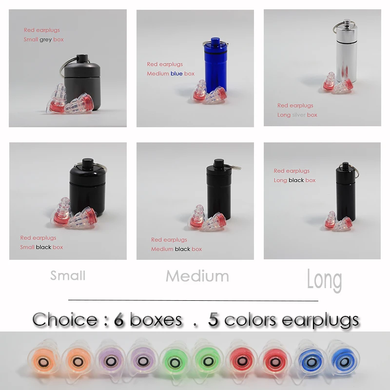 High Fidelity Musician Sleep Earplugs Silicone Noise Reduction Ear Protection with Carrying Case For Concert Travel Other Noise High Fidelity Musician Sleep Earplugs Silicone Noise Reduction Ear Protection with Carrying Case For Concert Travel Other Noise