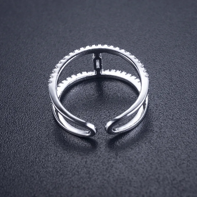 2021 Модное новое простое открытое женское кольцо со стразами от Swarovski