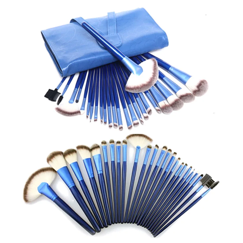 

BBL 24pcs Ocean Blue Brush Set Makeup Brushes Professional Makeup Brush Foundation Eyes Brush Beauty Cosmetics Pincel Maquiagem