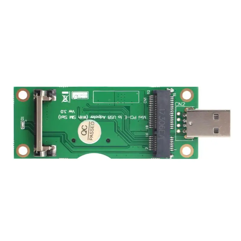 Mini PCI-E to USB Adapter with SIM 8Pin Card Slot for WWAN/LTE Module Mini Card to Desktop PC Support SIM 6pin/8pin Card Connect Mini PCI-E to USB Adapter with SIM 8Pin Card Slot for WWAN/LTE Module Mini Card to Desktop PC Support SIM 6pin/8pin Card Connect