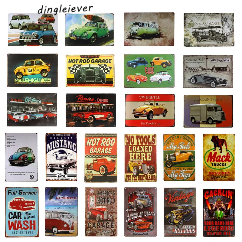 

NO TOOLS FULL SERVICE Garage Vintage Tin Sign Metal Poster Vintage Wall Decor