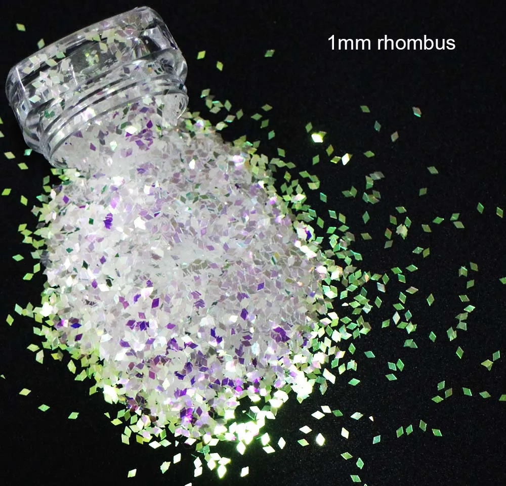 

1mm Rhombus/2mm Rhombus/3mm Rhombus/2mm Round Shapes Sequins, Blue Purple Colors Shining Slices 3D Nail Art Glitters Paillettes