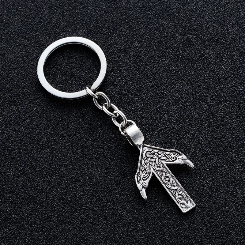 

Norse Vikings Nordic Pendant TIWAZ/TYR Rune Viking Amulet Pendant Chain Dog Tag for Men Key Key Rings Bag Keyrings Car keyChains