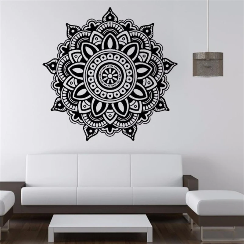 New Mandala Flower Stickers Indian Bedroom Wall Decal Art  Mural Home Vinyl Family05