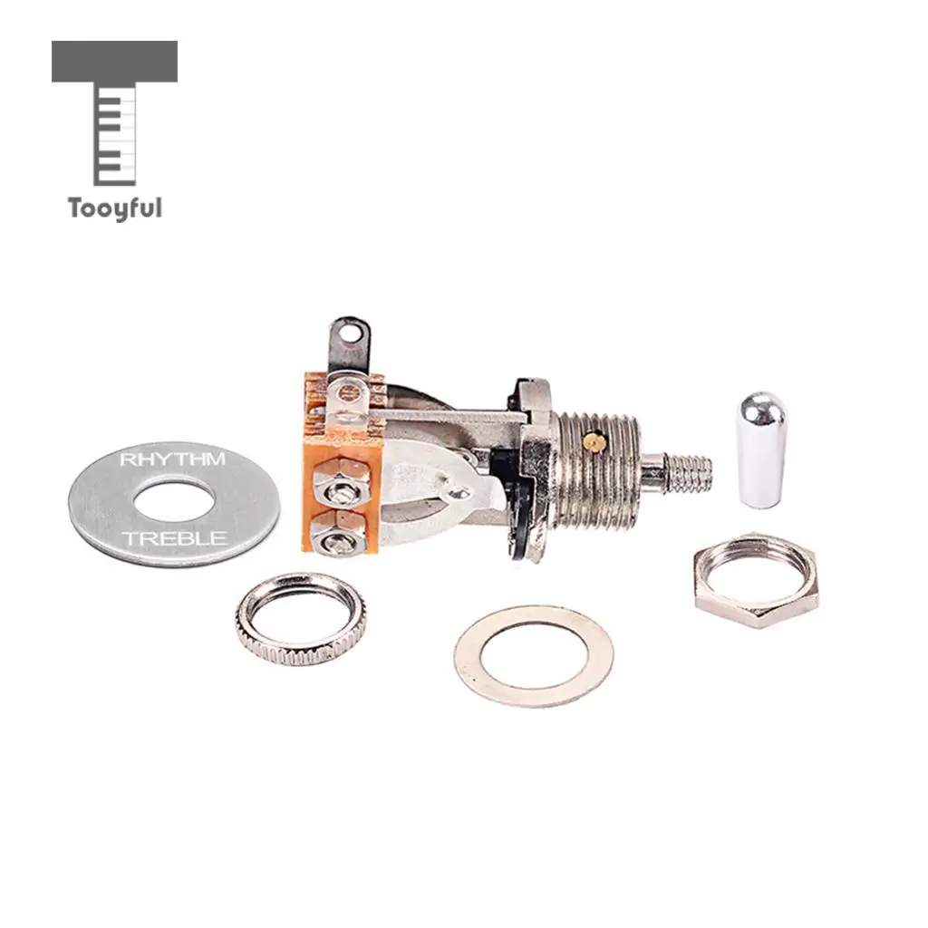 Tooyful Electric Guitar 3 Way Toggle Switch with Rhythm Treble Washer Ring Set Musical Intrument Parts
