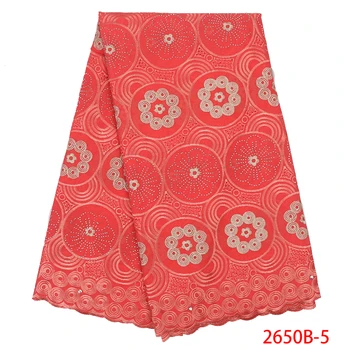 

Swiss Lace High Quality Swiss Cotton Voile Lace Austria Embroidery Trim Cotton Polyester Fabric QF2650B-5