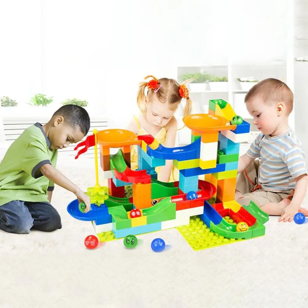 55 110 штук строительные блоки Marble Run игрушки набор гоночных треков для детей