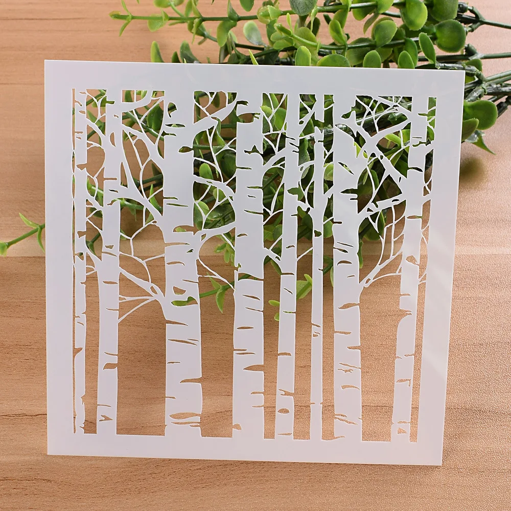 Hollow Bamboo Layering Stencils Templates Scrapbook Craft Coffee Bar DIY Decor \ 