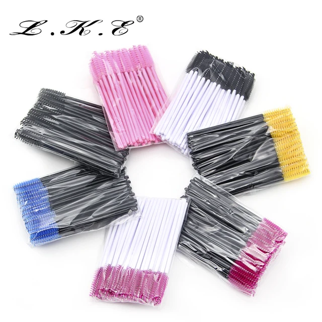 Best Price LKE 50Pcs Eyelash Brushes Makeup Brushes Disposable Mascara Wands Applicator Spoolers Eye Lashes Cosmetic Brush Makeup Tools Best Price LKE 50Pcs Eyelash Brushes Makeup Brushes Disposable Mascara Wands Applicator Spoolers Eye Lashes Cosmetic Brush Makeup Tools