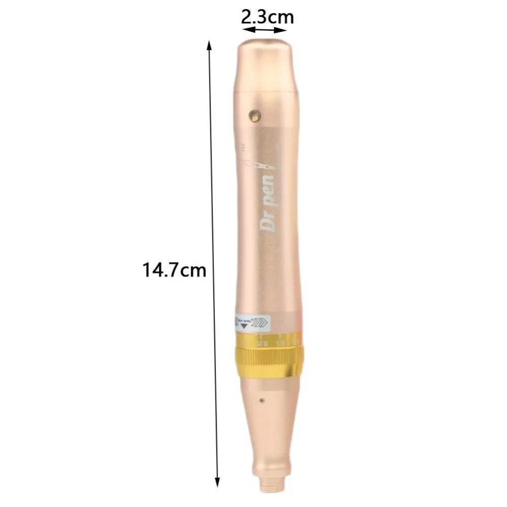 Прокатка Дерма штамп терапия Dr. pen Дерма ручка штык порт картридж иглы(в том числе 2 шт. x 12pin иглы) машина Электрический микро