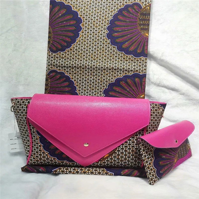 

NN!NEW!Most popular african woman wax handbag set,high quality wax bag 6yards african wax prints fabric hollandais ! L110516