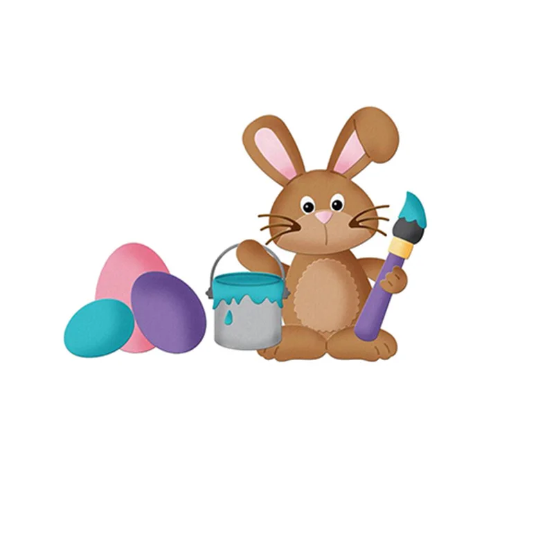 

Bunny Painting Easter Eggs Metal Cutting Dies New 2019 Scrapbooking Decoration Crafts Supplies Dies Cut for Greeting Card Making