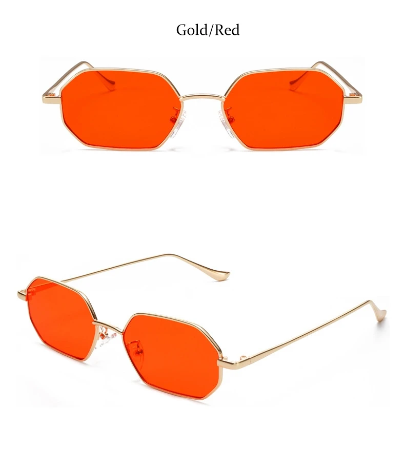 Квадратные женские солнцезащитные очки, модные брендовые женские солнцезащитные очки, Ретро стиль, металлическая оправа, солнцезащитные очки для мужчин, шестигранные, UV400