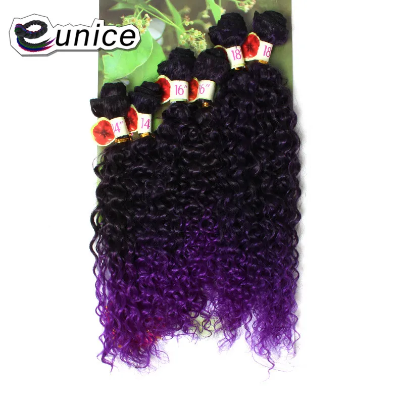 Jerry Curly Weave Hair Extension Sew in Synthetic weaving Wefts (7)