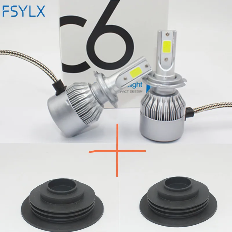 

FSYLX C6 H4 LED H7 H11 H8 H1 H3 9005 9006 880 881 5202 with dust cover c6 Car Headlight Bulbs 72W 8000LM 6000K h1 h4 h7 h11