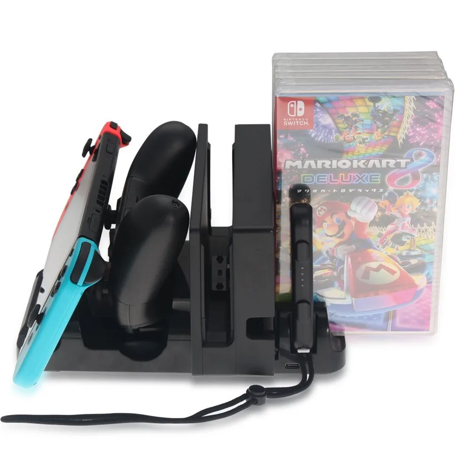 Multifunctional Charging Dock Station for Nintendo Nintend Switch Console&Pro Controller Charger Joy Con Stand Game Card Storage