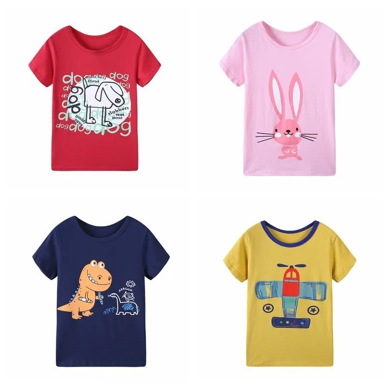 2018 Summer Girls & Boys Short Sleeve T Shirts Cartoon Print T-shirt Striped Tee Shirt Cotton Girls Tops For Kids Clothing 2018 Summer Girls & Boys Short Sleeve T Shirts Cartoon Print T-shirt Striped Tee Shirt Cotton Girls Tops For Kids Clothing