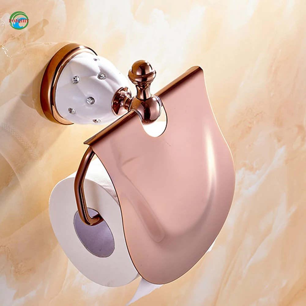 Gold Toilet Paper Holder with diamond,Roll Holder,Tissue Holder,Solid Brass -Bathroom Accessories Products toilet paper holder roll holder tissue holder bathroom accessories products