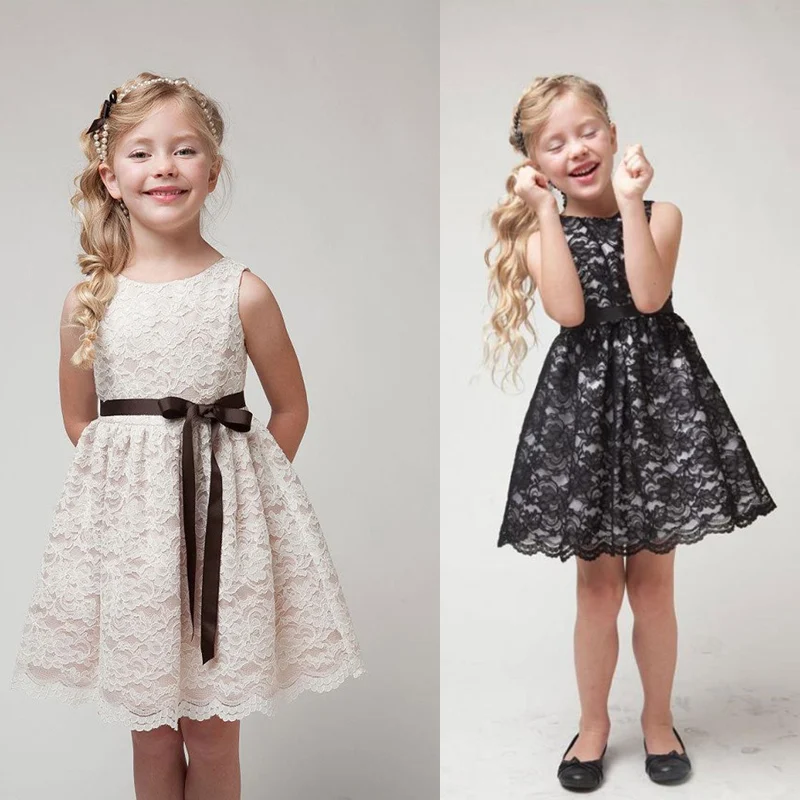 

Tulle Lace Summer Kids Dresses For Kids Flowers 2019 New Embroidered Children Clothing Princess Dress 4-10 Years Causal Wear