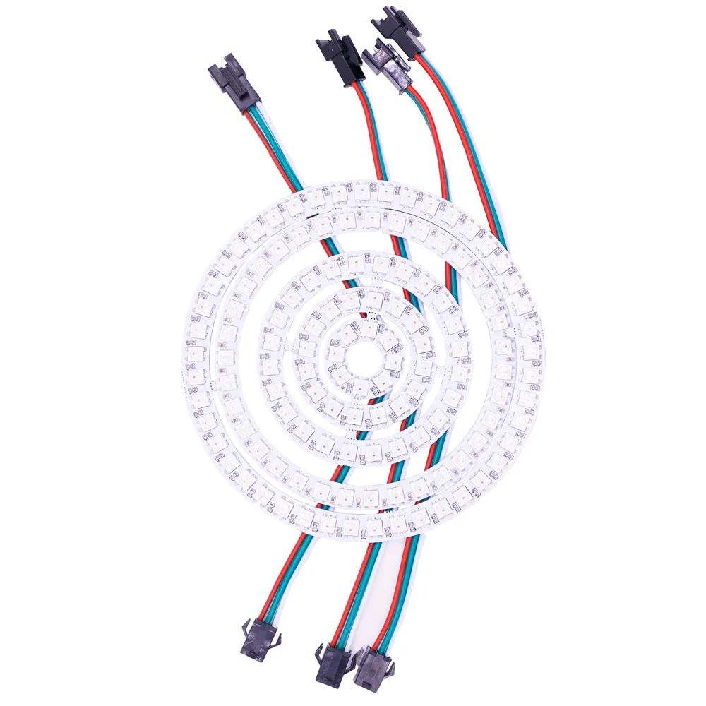 

Addressable pixel WS2812B Ring 8/16/24/35/45/128LEDs WS2812 5050 RGB LED Ring WS2811 ic Built-in RGB Lighting Decoration DC 5V