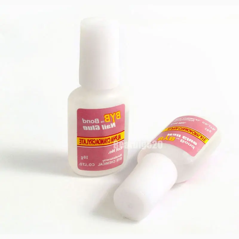 

10g French Nail Tip Nail Glue With Brush Excellent Nail Gel Glue For Acrylic Tip