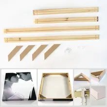 Natural Wood Frame For Canvas Painting Picture Factory Provide DIY Picture Frames Wall Photo Frame Poster Hanger marco foto