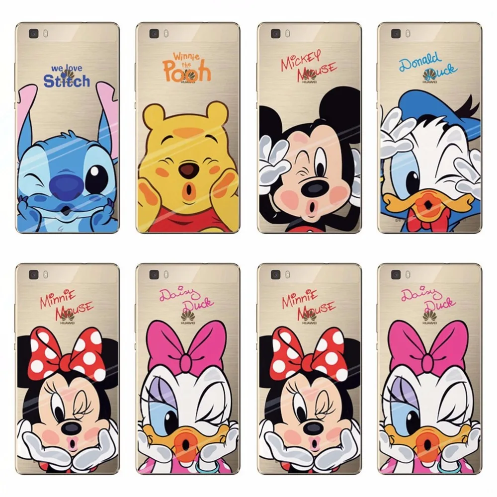 

TPU Silicone Soft Plastic Phone Bag Minne Mickey Cartoon Case For Huawei Honor 8 6 7 Lite GT3 4C Pro 5C 4x 5x 4A Y6 Funda Covers