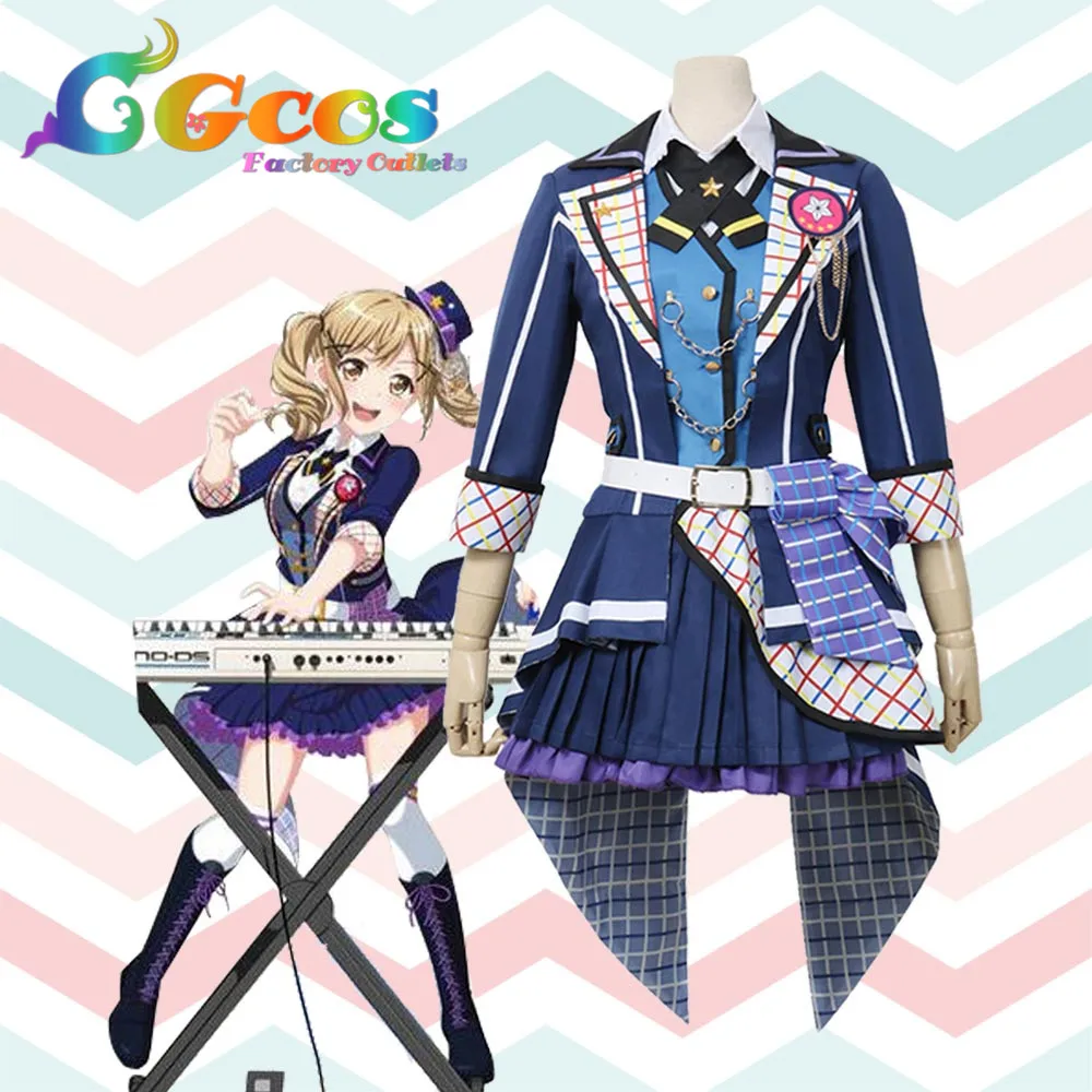 CGCOS Бесплатная доставка Косплэй костюм Bang Dream! Poppin'Party Ichigaya Arisa платья одежда
