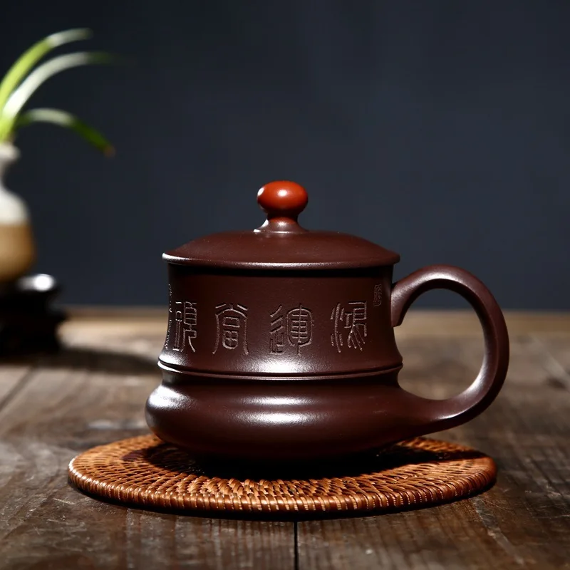 Yixing are recommended by the manual old lily lid cup purple clay teapot teacup tea set gift a undertakes Yixing are recommended by the manual old lily lid cup purple clay teapot teacup tea set gift a undertakes