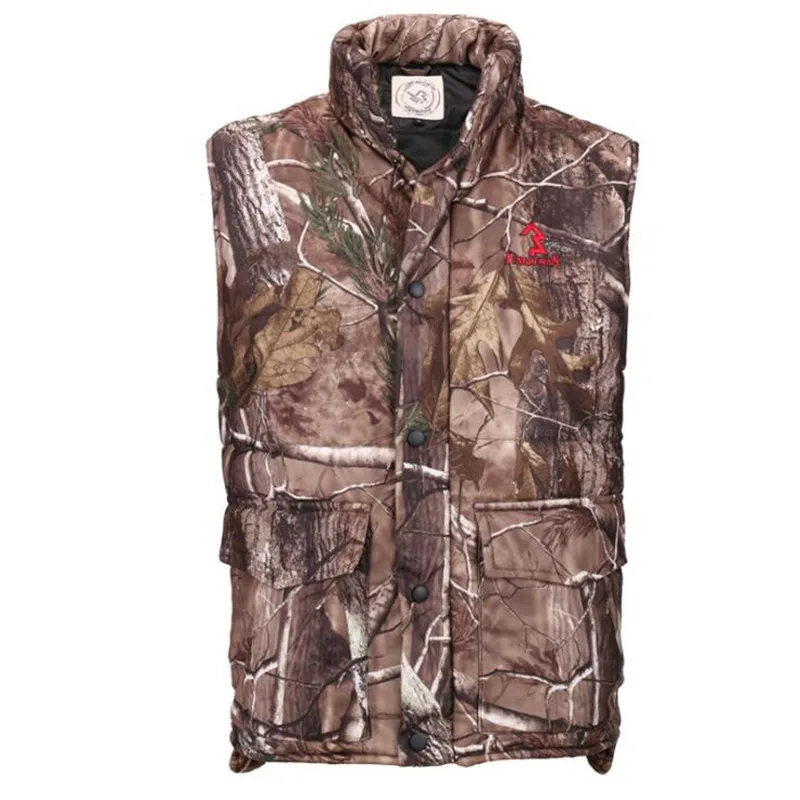 

New Browning Thick Cotton Camouflage Cotton Vest Warm Bionic Camouflage Fleece Quilted Vest