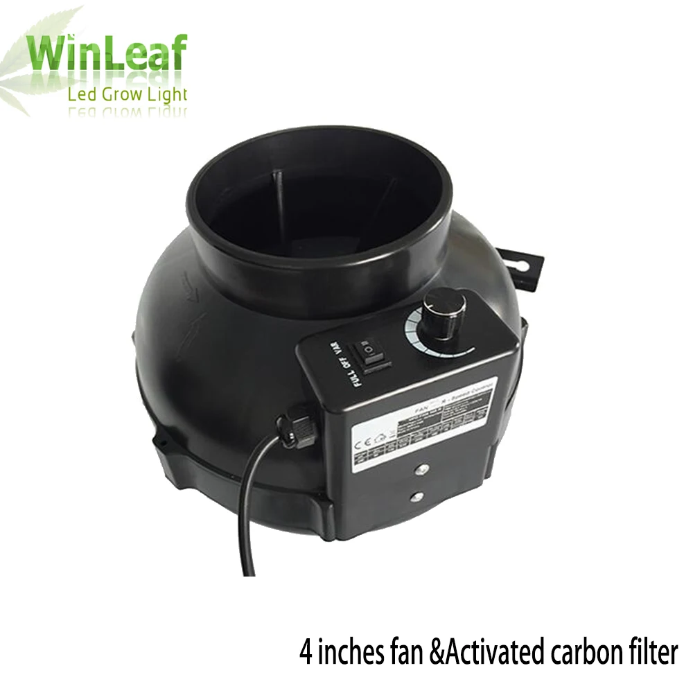 

Grow Light/Tent 4 Inch Centrifugal Fans&Activated Carbon Air Filter for GreenHouse Grow Tent Hydroponic LED HPS/MH Grow Light
