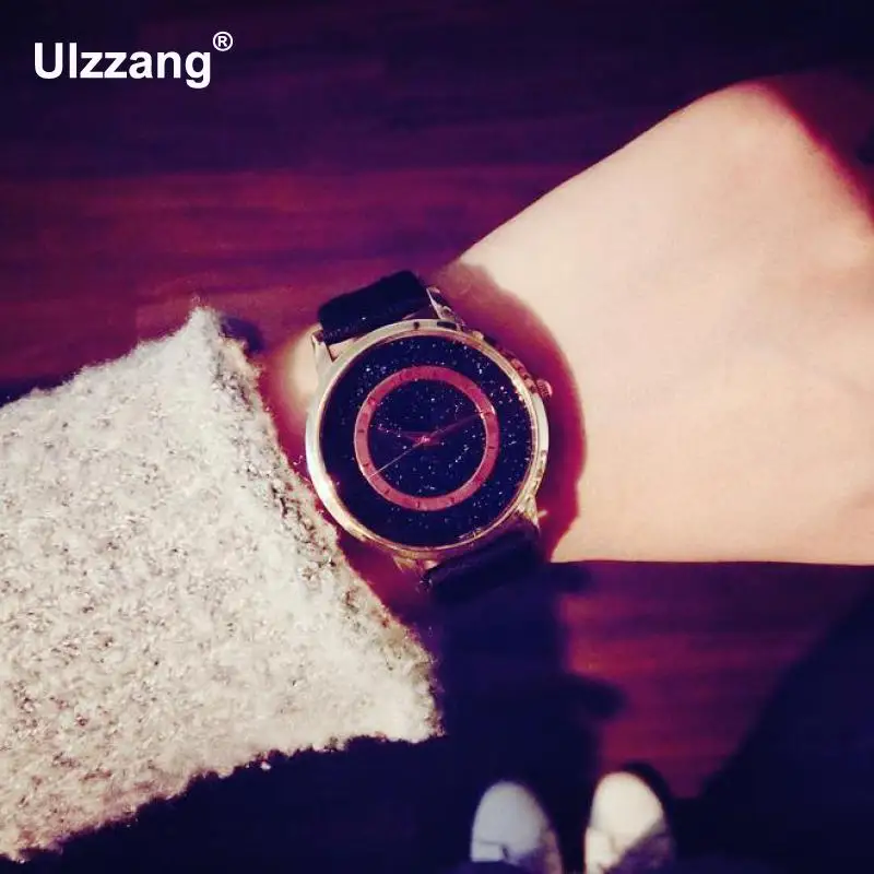 

Luxury Simple Bling Dial Japan Movt Genuine Leather Quartz Wedding Wristwatches Wrist Watch for Women Female Black White