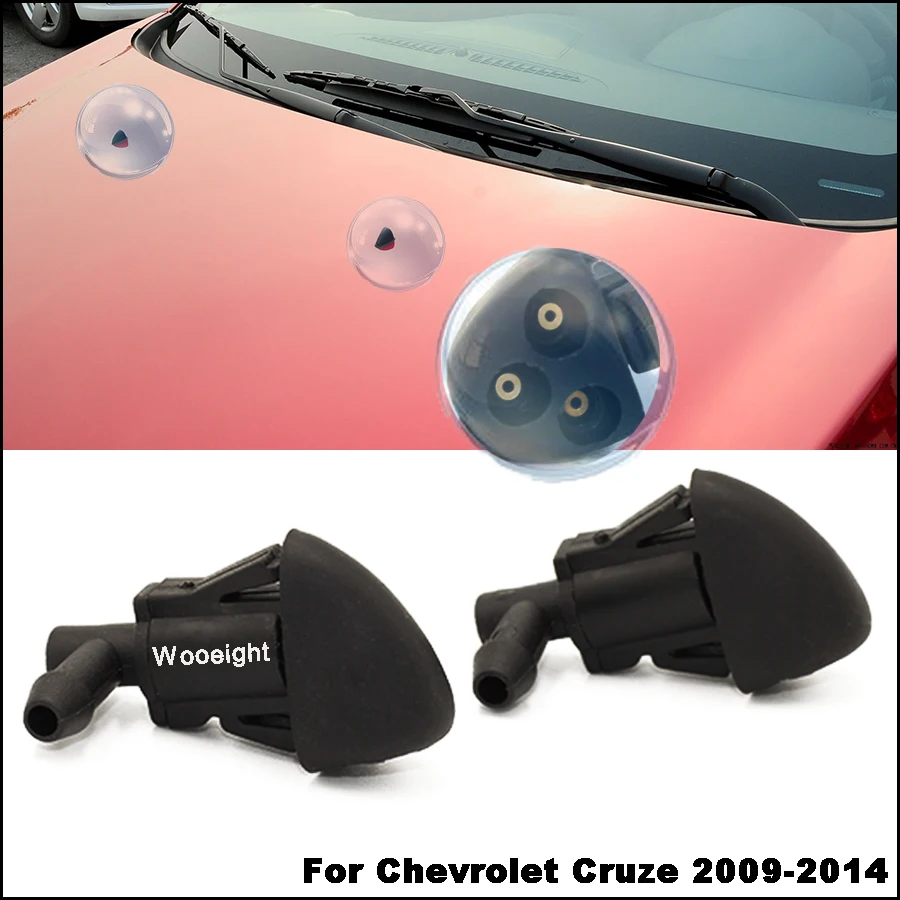 

2Pcs Left Right 3 Hole Car Windshield Washer Wiper Water Spray Nozzle 94556605 Fit For Chevrolet Cruze 2009 - 2012 2013 2014
